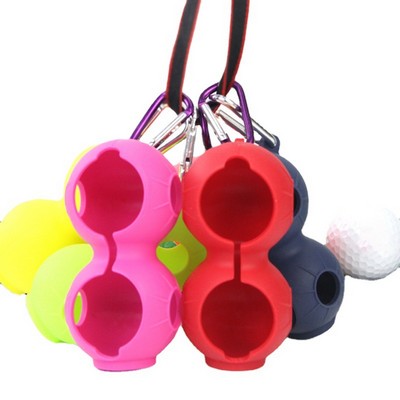 Silicone Golf Ball Holder With Key Ring