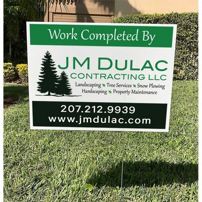 Corrugated Plastic Sign ( 24" x 12")