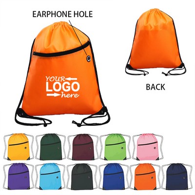Zipper Drawstring BackPack