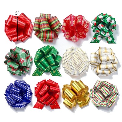 Festive Pull Bow Gift Topper