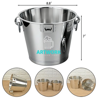 1.3-Gallon Stainless Steel Ice Bucket with Bottle Opener