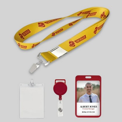 3/4" Price Saver Lanyard with Bull Dog Clip-B