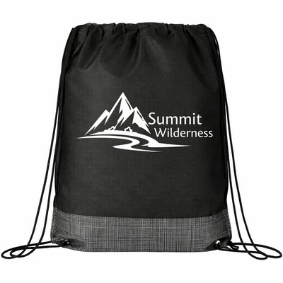 Crossweave Pattern Drawstring Sportpack- 16" x 12.8"