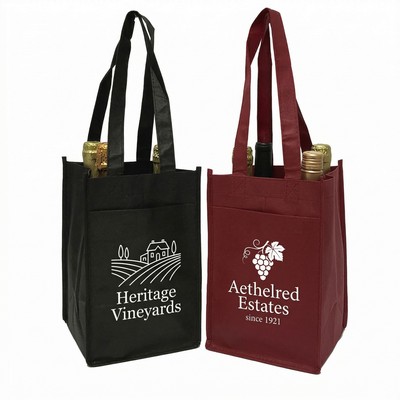 Customizable Four Bottle Grocery Bag