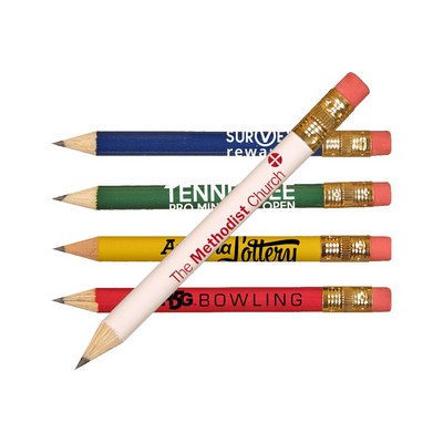 Round Golf Pencil w/Eraser