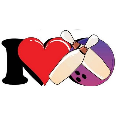 I Love Bowling Maxi Magnet (6 Square Inch)