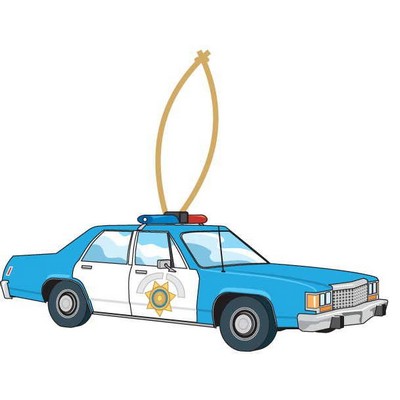 Police Car Executive Ornament w/ Mirrored Back (6 Square Inch)
