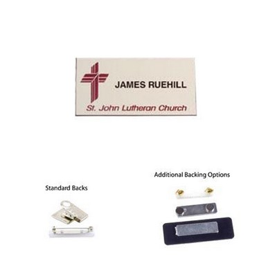 1 1/2"x3" Laser Engraved Name Badge
