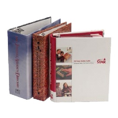 Small Turned Edged Binder w/ 1-1/2" Capacity (8-1/2" x 5-1/2" Sheet Size)