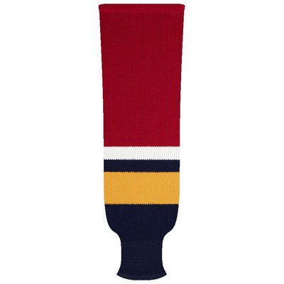 Florida Pro Series Red & Blue Away Socks w/Gold & White Stripes