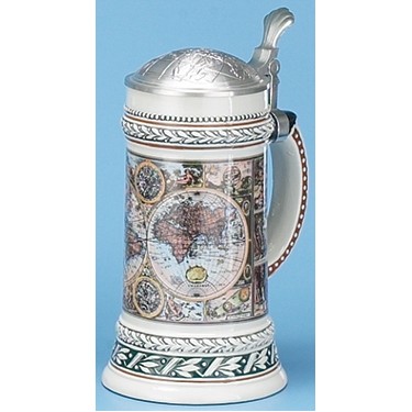 Old World Map Stein Mug