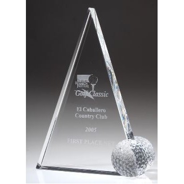 Small Optical Crystal Peak Golf Trophy