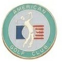 1½" Die Struck Ferrous Metal Lapel Pin w/Enamel