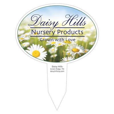 White Durable Plastic | Custom | Die Cut Shape | .030" Thickness Full Color | 29 to 41 Sq In