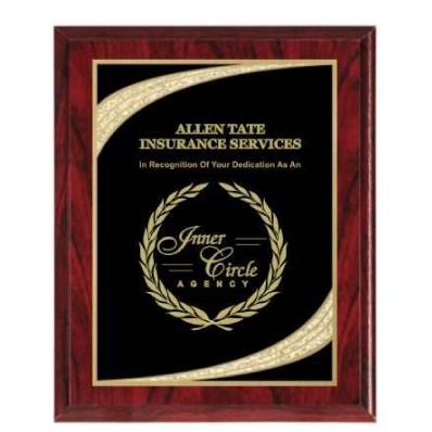 High Gloss Mahogany Wood Brown Plaque (9"x 12")