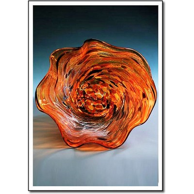 Sunset Beach Lantern Art Glass Bowl w/o Marble Base (6.5"x3.5")