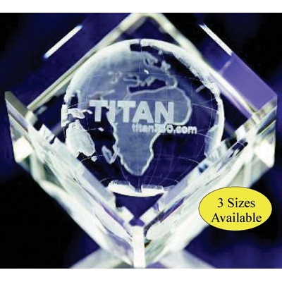 2" Custom Crystal Cube Award