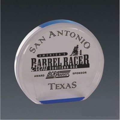 Blue Acrylic Round Award (5"x1")