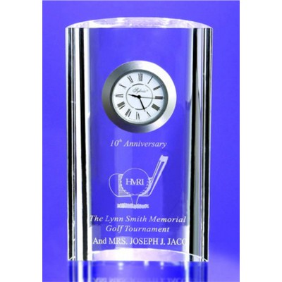 Mirage Optic Crystal Clock (4"x 7")