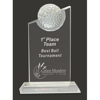 Best Score Crystal Golf Award L - 8'' H