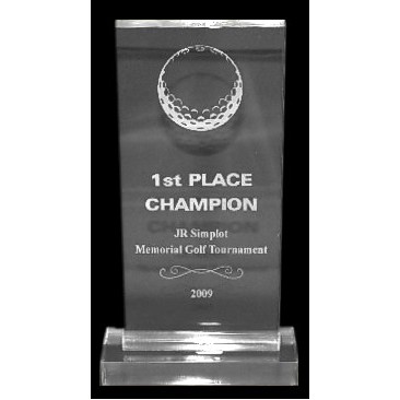 Acrylic Engraved Award - 8-3/4" Tall "Tower"