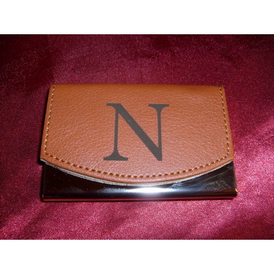 Faux Leather Business Card Holder