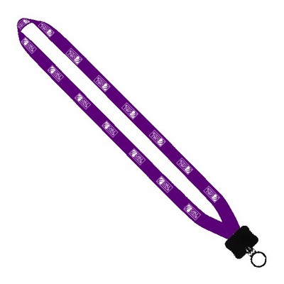 5/8" Tubular Lanyard with Plastic Clamshell & O-Ring