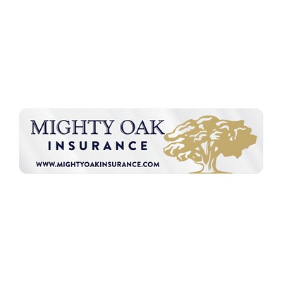 Rectangle Sticker | Round Corners | 1" x 3 3/4"| Clear Static | Static Face | Screen