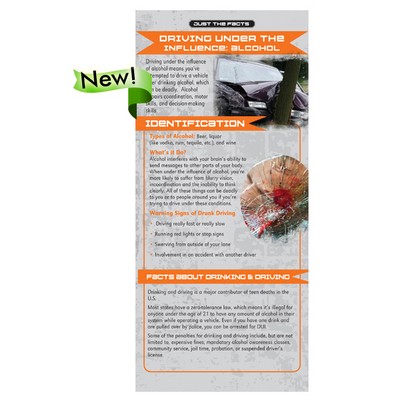 Driving Under the Influence Alcohol Just the Facts Rack Card