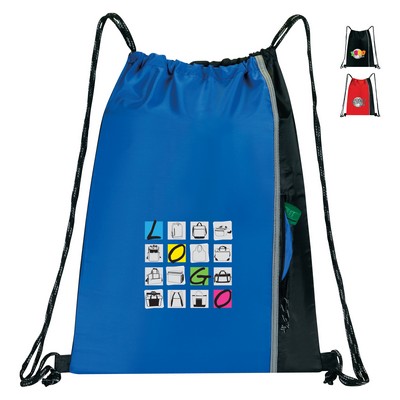 Two-Tone Drawstring Backpack