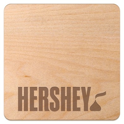 USA Made RusticRest Custom Wood Coasters with Cork Backing (3.5") Square
