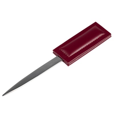 Bonded Leather Burgundy Red Letter Opener