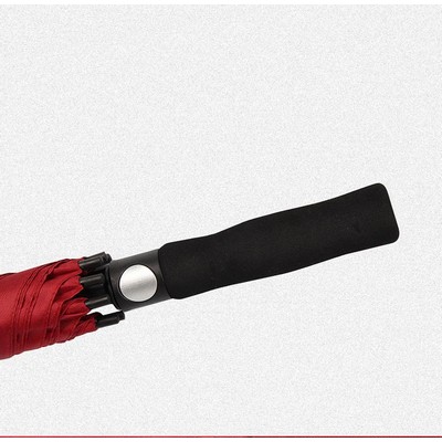 27" Fiber Automatic Golf Umbrella w/Long Handle