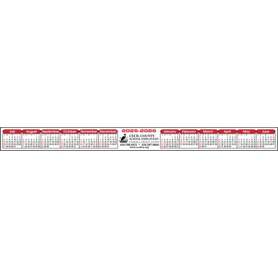 Kwik-Stik Horizontal Year at a Glance Computer Monitor Split Year Academic Calendar