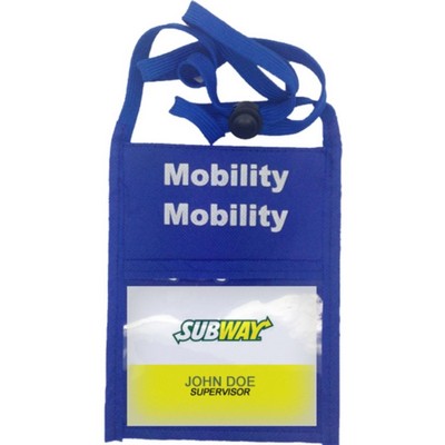 Standard Event Pouch w/ back zipper and 3/8" Lanyard