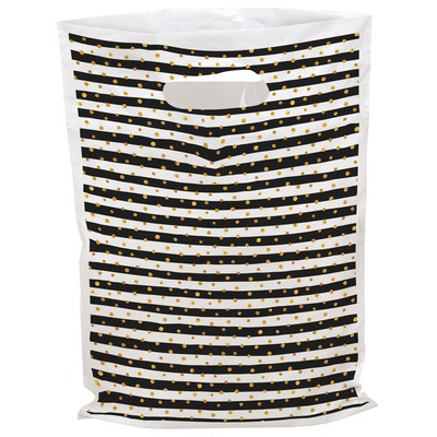 Stripes and Dots Predesigned Plastic Bags (9" x 13")