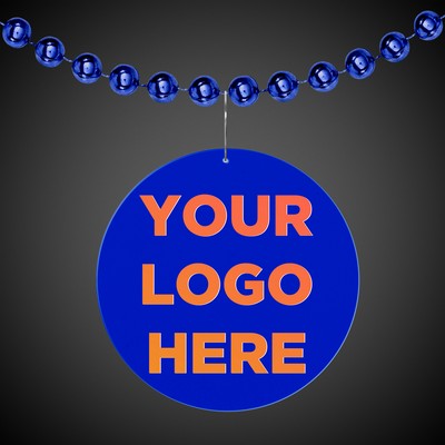 2 1/2" Blue Plastic Medallion Badge(Digi-Printed)