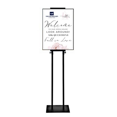 Metal Retail Stand With 2-24X48 Foamboard Sign