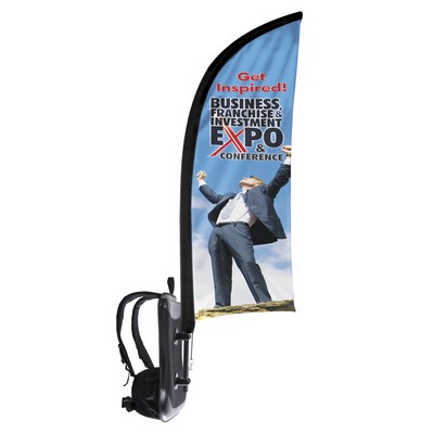 Backpack - Shark Fin Flag -Double Sided Kit