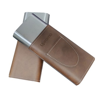 Leatherette Cigar Case with Cutter
