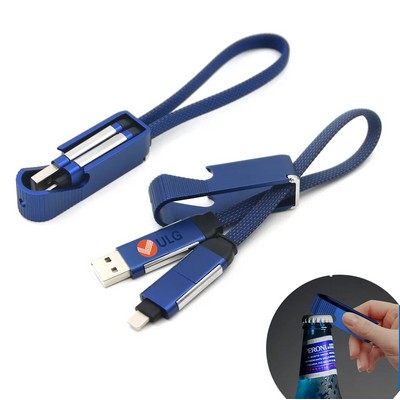 5-in-1 Bottle Opener Keychain Charging Cable