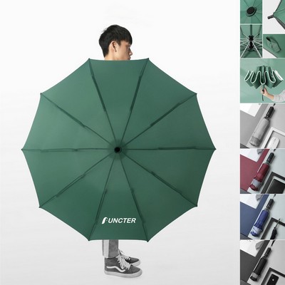 Customized Umbrellas, Reflective Safety Strip, Automatic Open, Reverse Folding Umbrella