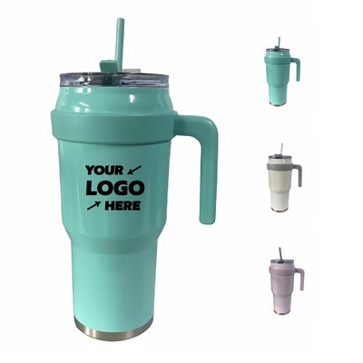 40 Oz. Mug With Handle And Straw