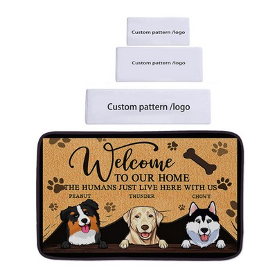 Bathroom Room Floor Mat w/ Rubber Non-Slip Bottom
