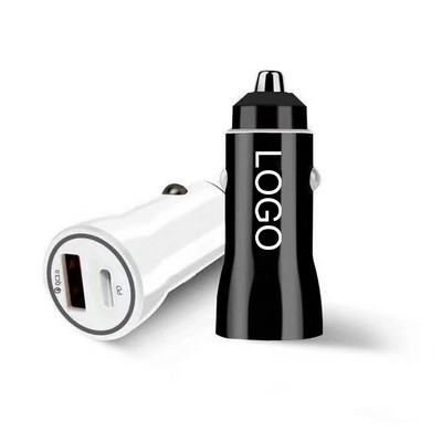 Dual Port USB Type-C QC 3.0 Car Charger