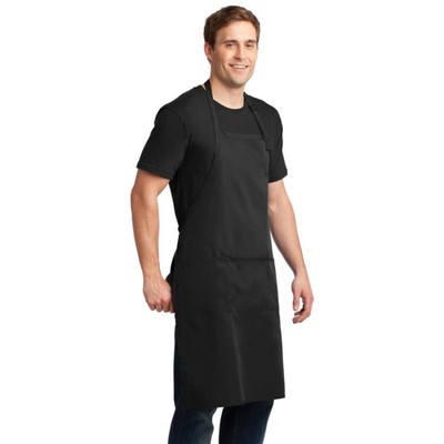Port Authority® Easy Care Extra Long Bib Apron With Stain Release