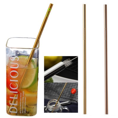 Stainless Steel Straws and Brush Set