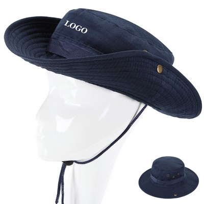 Cowboy Fisherman Dual Style Bucket Hat W/ Polyester & Cotton
