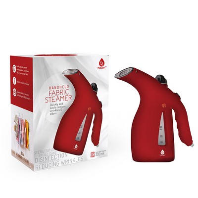 Pursonic 300Ml Handheld Fabric Fast 2 Minute Heat-Up Powerful Travel Clothes Garment Steamer - Red