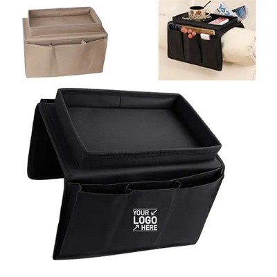 Sofa Armrest Organizer with Cup Holder Tray